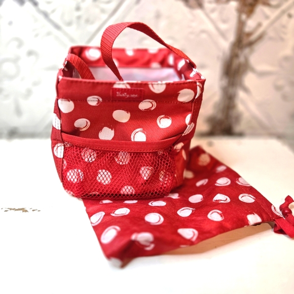 Thirty One Mini Small Littles Carry All Utility Bag Red Polka Dot NWOT - Picture 1 of 10